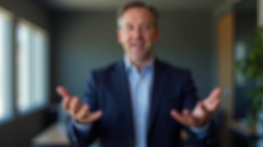 Close-up of presenter's hands showing open palm gestures that convey openness and credibility while speaking