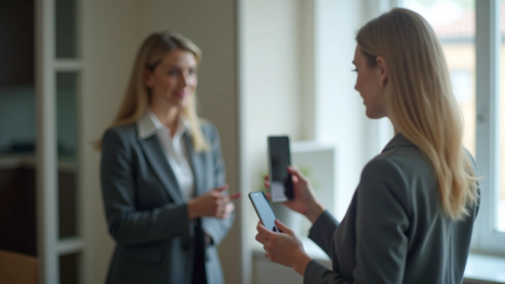 Person practicing presentation in front of mirror, recording themselves with smartphone to review body language and delivery